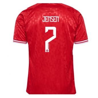 Danimarca Mathias Jensen #7 Maglia Gara Casa Repliche Europei 2024